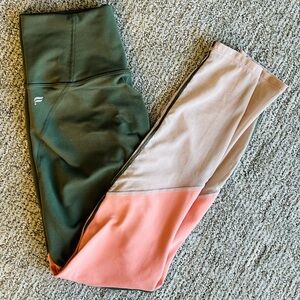 Fabletics xs Powerhold high waisted Olive Green Leggings